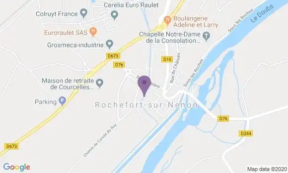 Localisation Rochefort sur Nenon Bp - 39700