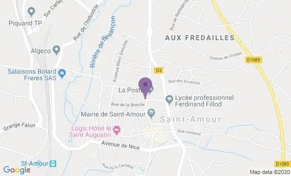 Localisation Saint Amour - 39160