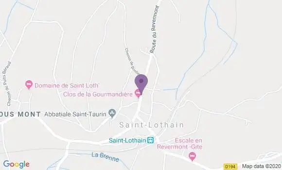 Localisation Saint Lothain Ap - 39230