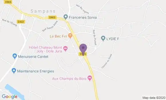 Localisation Sampans Ap - 39100