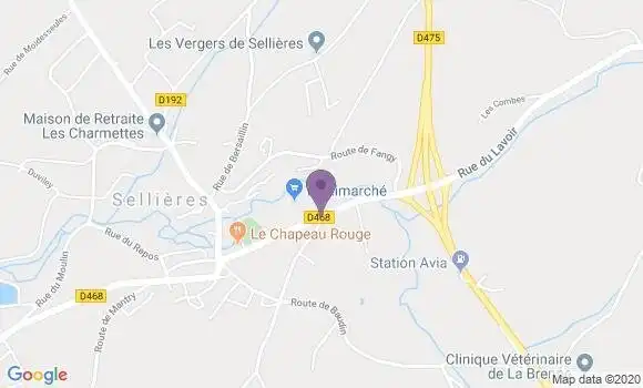Localisation Sellieres Bp - 39230