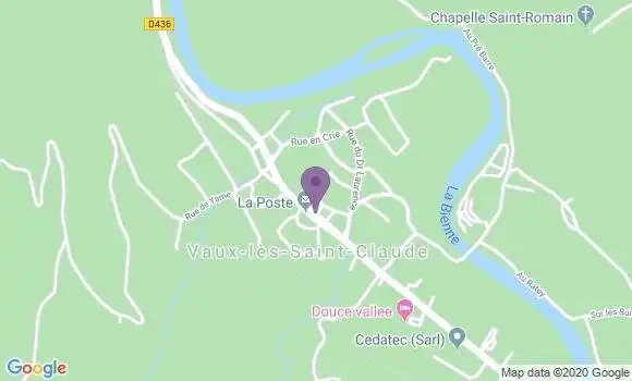 Localisation Vaux les St Claude Bp - 39360