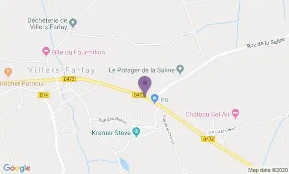 Localisation Villers Farlay Ap - 39600