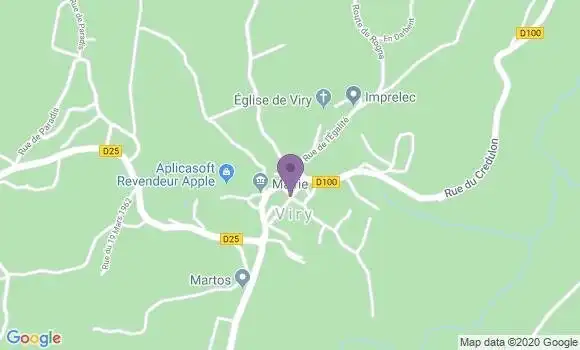 Localisation Viry Bp - 39360