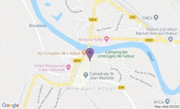 Localisation Aire sur l