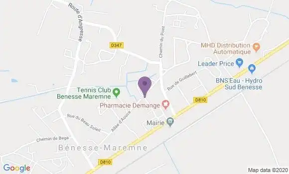 Localisation Benesse Maremne Bp - 40230
