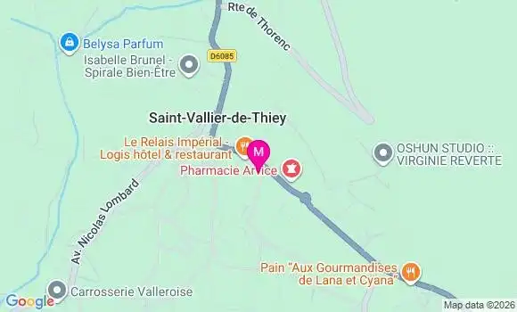Localisation Saint Vallier de Thiey - 06460