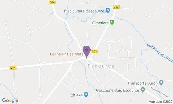 Localisation Escource Bp - 40210