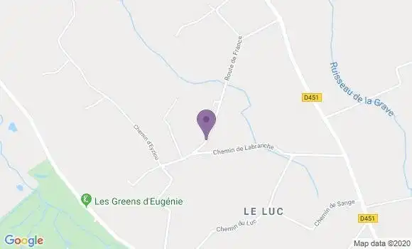 Localisation Eugenie les Bains Bp - 40320