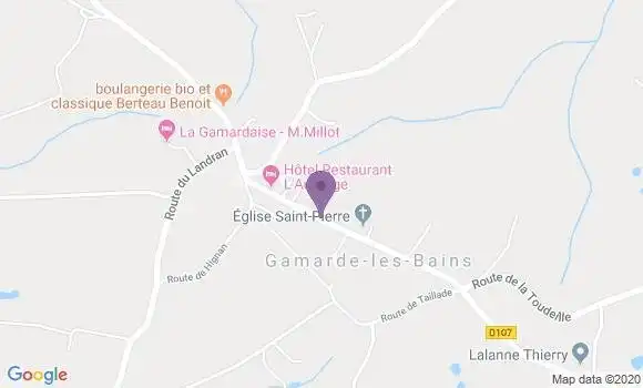 Localisation Gamarde les Bains Ap - 40380