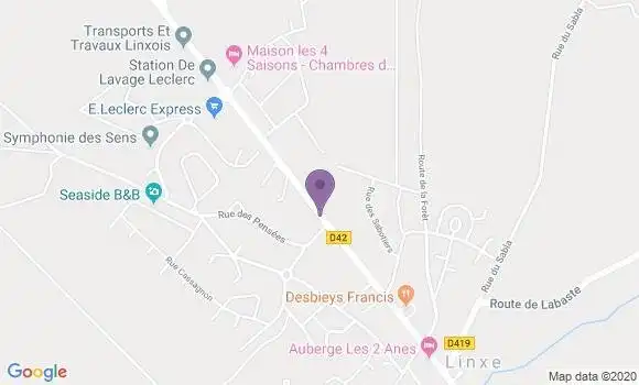 Localisation Linxe Bp - 40260