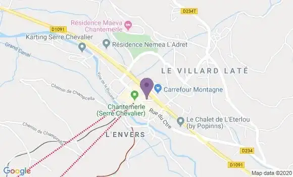 Localisation Saint Chaffrey Chantemerle Ap - 05330