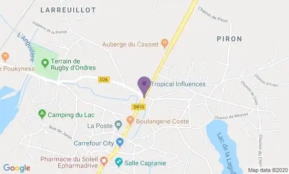 Localisation Ondres Bp - 40440