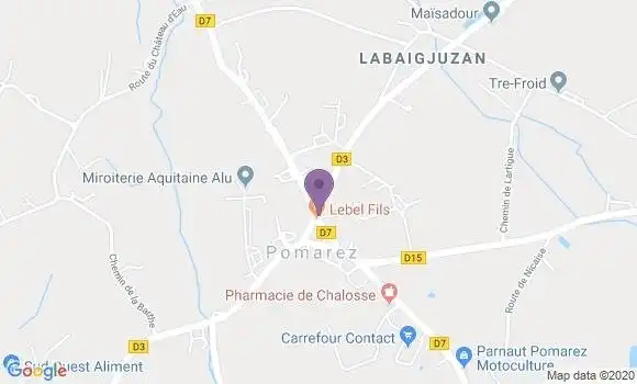Localisation Pomarez Bp - 40360