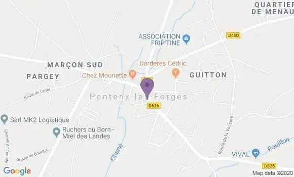 Localisation Pontenx les Forges Bp - 40200