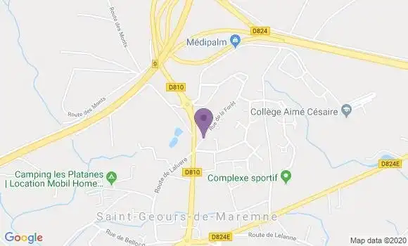 Localisation Riviere Saas et Gourby Bpx - 40180