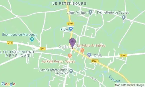 Localisation Sabres Bp - 40630