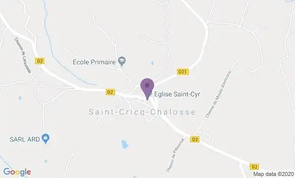 Localisation Saint Cricq Chalosse Ap - 40700