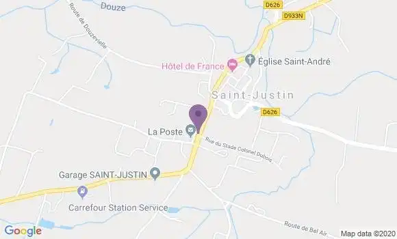 Localisation Saint Justin Bp - 40240