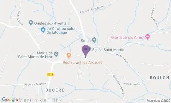 Localisation Saint Martin de Hinx Bp - 40390