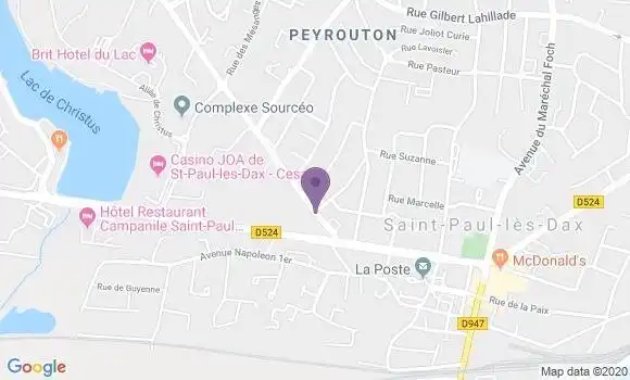 Localisation Saint Paul les Dax - 40990