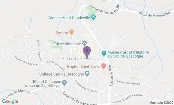 Localisation Saint Sever - 40500