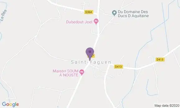 Localisation Saint Yaguen Ap - 40400