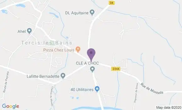 Localisation Tercis les Bains Ap - 40180