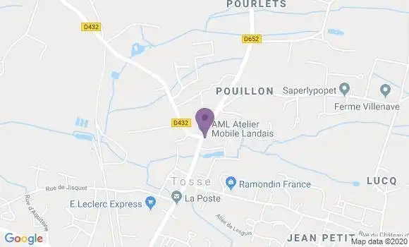 Localisation Tosse Bp - 40230