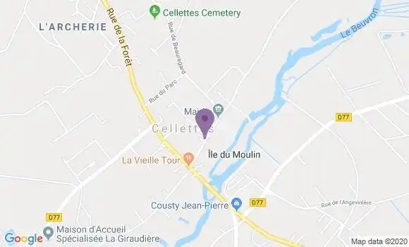 Localisation Cellettes Bp - 41120
