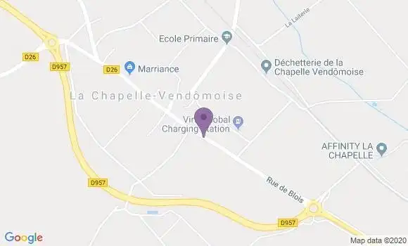 Localisation La Chapelle Vendomoise Ap - 41330