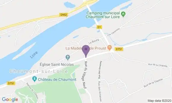Localisation Chaumont sur Loire Bp - 41150