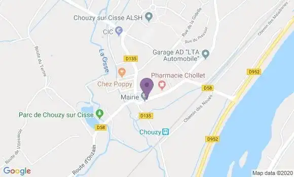 Localisation Chouzy sur Cisse Bp - 41150