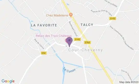 Localisation Cour Cheverny Bp - 41700