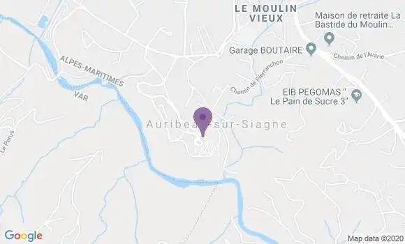 Localisation Auribeau sur Siagne Bp - 06810