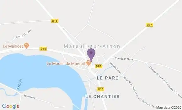 Localisation Mareuil sur Cher Bp - 41110