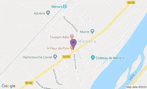 Localisation Menars Bp - 41500