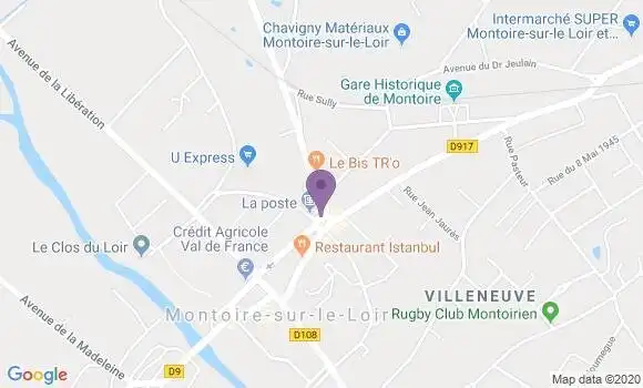 Localisation Montoire sur le Loir - 41800