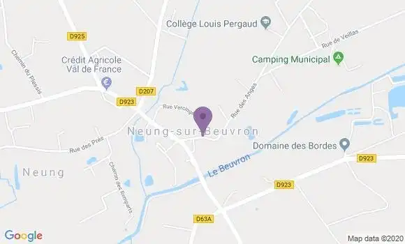 Localisation Neung sur Beuvron - 41210
