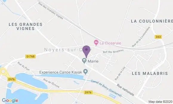 Localisation Noyers sur Cher Bp - 41140