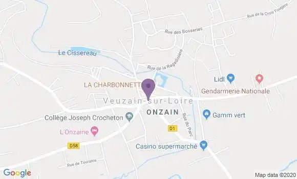 Localisation Onzain - 41150