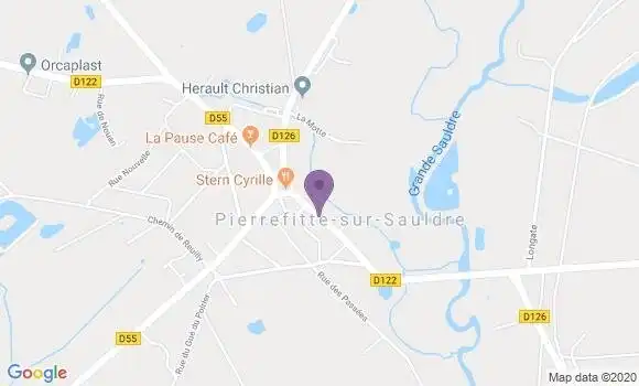 Localisation Pierrefitte sur Sauldre Bp - 41300