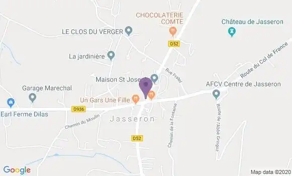 Localisation Jasseron Ap - 01250