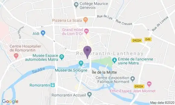 Localisation Romorantin Lanthenay - 41200
