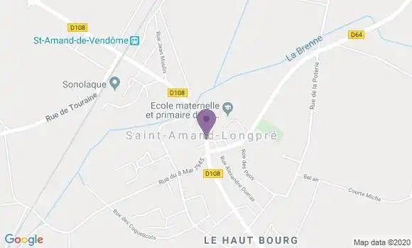 Localisation Saint Amand Longpre Bp - 41310