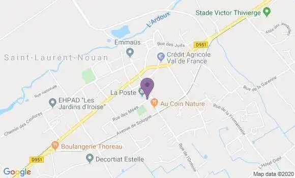 Localisation Saint Laurent des Eaux - 41220