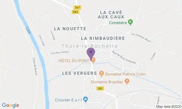 Localisation Thore la Rochette Bp - 41100