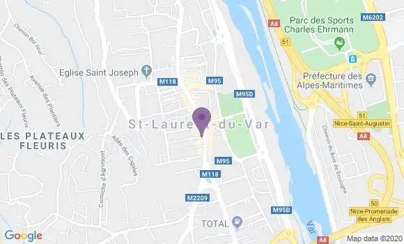 Localisation St Laurent du Var Leclerc - 06700