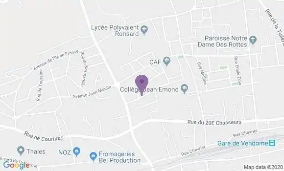 Localisation Villiers sur Loir Bp - 41100