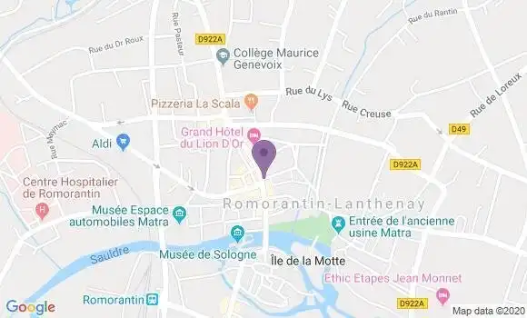 Localisation Romorantin les Favignolles Bp - 41200